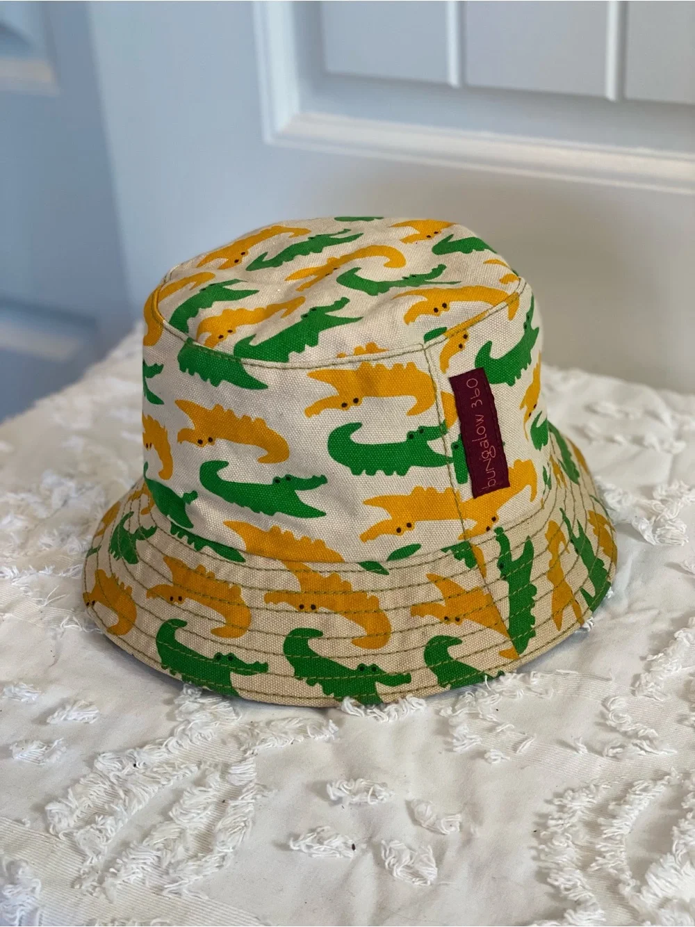 bungalow 360 Green & Yellow Alligator Print Bucket Hat